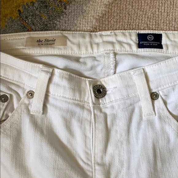 AG Stevie Slim Straight White Jean - Picture 2 of 4